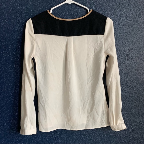 Ann Taylor size 0 petite color block blouse - Picture 4 of 4